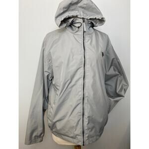 US Polo Assn Gray Parka Rain Jacket, Sz Sml